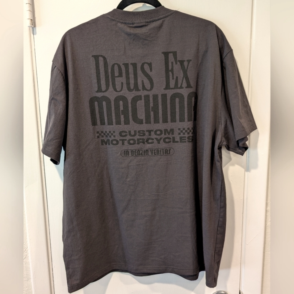 Deus Ex Machina Partisan T-Shirt Gray Size Large Loose Fit